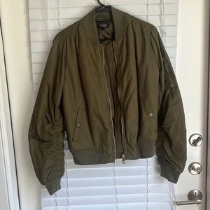 Green bomber jacket